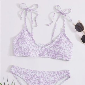 Pastel Purple Self Tie Bikini
